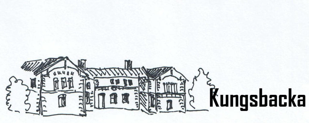 Teckning av Kungsbacka station